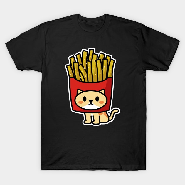 French Fries Cat T-Shirt by Chibi Pops